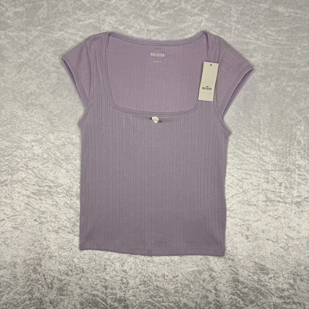 Hollister Pointelle Square-Neck Top NWT Size Small